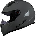 CAPACETE LS2 FF358 CLASSIC MONOCOLOR CINZA CLARO BRILHANTE