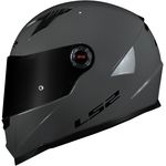 CAPACETE LS2 FF358 CLASSIC MONOCOLOR CINZA CLARO BRILHANTE