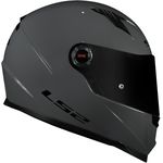 CAPACETE LS2 FF358 CLASSIC MONOCOLOR CINZA CLARO BRILHANTE