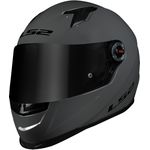 CAPACETE LS2 FF358 CLASSIC MONOCOLOR CINZA CLARO BRILHANTE