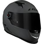 CAPACETE LS2 FF358 CLASSIC MONOCOLOR CINZA CLARO BRILHANTE