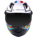 CAPACETE LS2 FF358 CLASSIC XDRON BRANCO/LARANJA/AZUL