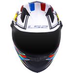 CAPACETE LS2 FF358 CLASSIC XDRON BRANCO/LARANJA/AZUL