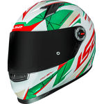 CAPACETE LS2 FF358 CLASSIC DRAZE BRANCO/VERDE/VERMELHO