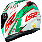 CAPACETE LS2 FF358 CLASSIC DRAZE BRANCO/VERDE/VERMELHO