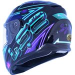 CAPACETE LS2 FF320 STREAM SYNTH VERDE/ROXO