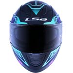 CAPACETE LS2 FF320 STREAM SYNTH VERDE/ROXO