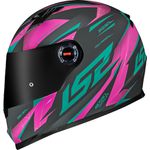 CAPACETE LS2 FF358 CLASSIC DRAZE CINZA / ROSA/ VERDE