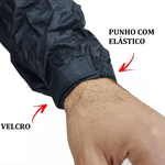 CAPA CHUVA NYLON PRETA COM FORRO