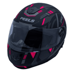 CAPACETE URBAN ARTICULADO C/OCULOS DYNAMIC PRETO FOSCO / ROSA 