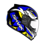CAPACETE EBF NEW SPARK DRAGON AZUL / AMARELO BRILHANTE