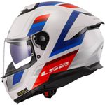 CAPACETE LS2 FF808 STREAM II VINTAGE BRANCO/AZUL/VERMELHO