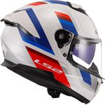 CAPACETE LS2 FF808 STREAM II VINTAGE BRANCO/AZUL/VERMELHO