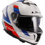 CAPACETE LS2 FF808 STREAM II VINTAGE BRANCO/AZUL/VERMELHO