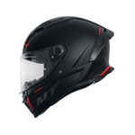 CAPACETE MT STINGER 2 SOLID A1 PRETO FOSCO / VERMELHO