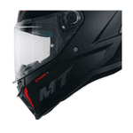 CAPACETE MT STINGER 2 SOLID A1 PRETO FOSCO / VERMELHO
