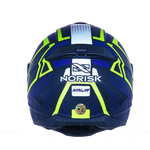 CAPACETE NORISK FF802 RAZOR NINJA AZUL E AMARELO 56