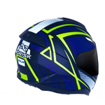 CAPACETE NORISK FF802 RAZOR NINJA AZUL E AMARELO 56