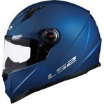 CAPACETE LS2 FF358 CLASSIC MONOCOLOR AZUL FOSCO