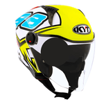 CAPACETE KYT TT-COURSE 98 BOMB AMARELO / BRANCO / VERMELHO / AZUL