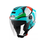 CAPACETE KYT TT-COURSE 98 BOMB AMARELO / BRANCO / VERMELHO / AZUL