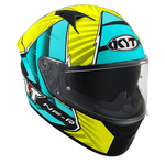 CAPACETE KYT NF-R XAVI FORES 2021 VERDE/AMARELO FOSCO 
