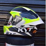 CAPACETE KYT TT-COURSE DALLA PORTA LEOPARD AZUL CLARO (ITALIA) 