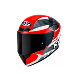 CAPACETE KYT TT-COURSE DALLA PORTA LEOPARD AZUL CLARO (ITALIA) 