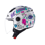 CAPACETE NORISK ORION FREE BRANCO E ROXO 