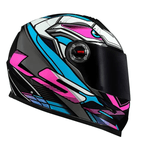 CAPACETE LS2 CLASSIC XDRON CYAN ROSA