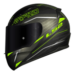 CAP LS2 FF353 ROKKU PRETO AMARELO FOSCO