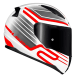 CAPACETE LS2 CIRCUIT BRANCO E VERMELHO