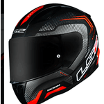 CAPACETE LS2 DOOM VERMELHO PRETO FOSCO