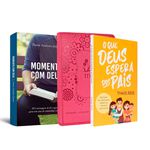 Kit O Que Deus Espera Dos Pais + Momento com Deus + Bíblia da Mulher de Fé Preta Copia