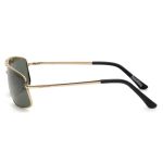 Óculos De Sol Pressão Rural Metal Masculino Preto/dourado