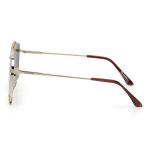 Óculos De Sol Pressão Rural Metal Caçador Unissex Dourado/marrom Degradê