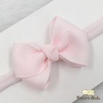 Faixa de cabelo para Bebê Entrelaçado Rosa