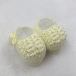 Sapatinho De Tricot Perola Amarelo