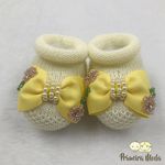 Sapatinho De Tricot Alice Amarelo