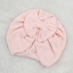 Turbante em Tricot Rosa Bebe