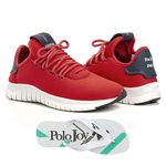 Kit Tênis Masculino Polo Joy Sport Com Chinelo Vermelho