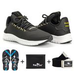 Kit Tênis Masculino Polo Joy Sport Com Carteira, Chinelo e Cinto Preto