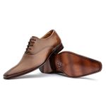 Sapato Social Polo North Couro Masculino Bico Fino Conforto Whisky