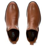 Bota Chelsea Polo North em Couro Camurça Whisky Lisa