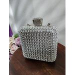 Bolsa Clutch Strass Prata 