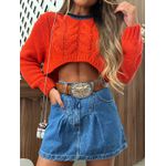 Cropped Tricot Laranja Colcci