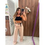 Calça Pantalona Nude Claro Evelyn 