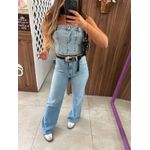 Calça Wide Leg Jeans Dry