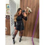 Vestido Courino Preto Beatriz