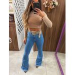 Calça Flare Jeans Vick Barra Desfiada